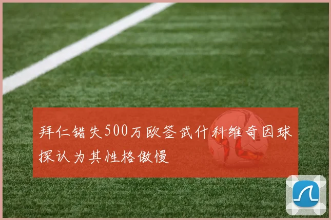拜仁错失500万欧签武什科维奇因球探认为其性格傲慢
